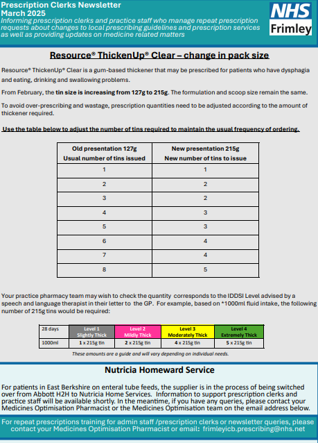 Prescription clerks newletter- Mar 2025