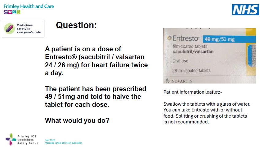 Entresto (sacubitril/ valsartan) dosing