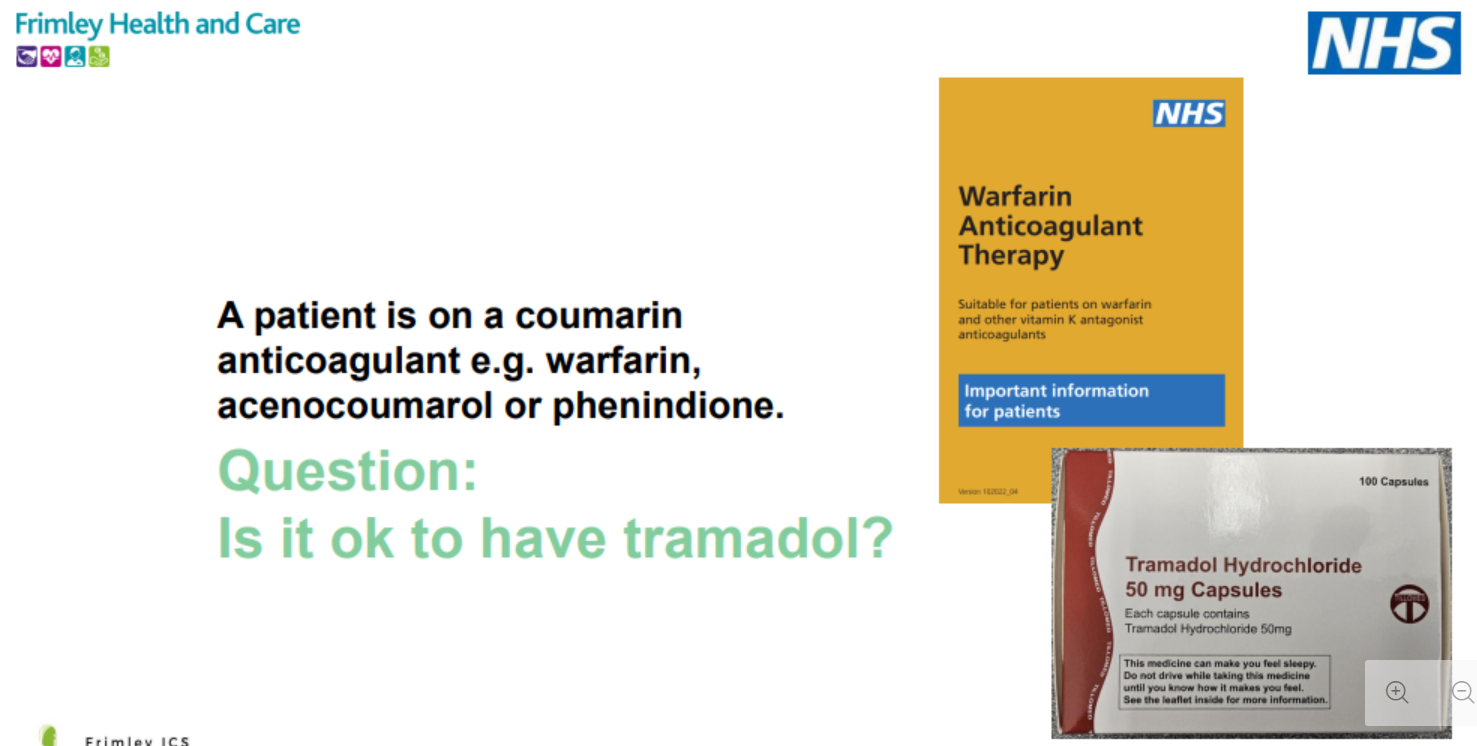 Warfarin and tramadol interaction
