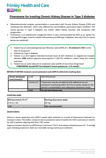 Finerenone for treating Chronic Kidney Disease in Type 2 diabetes