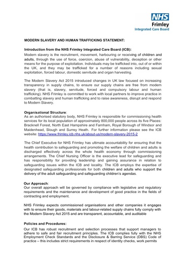 Modern Slavery Statement