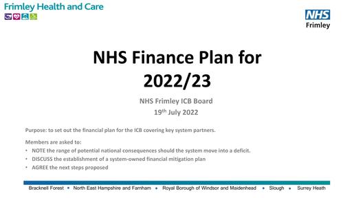 7 ICB Board Financial Plan