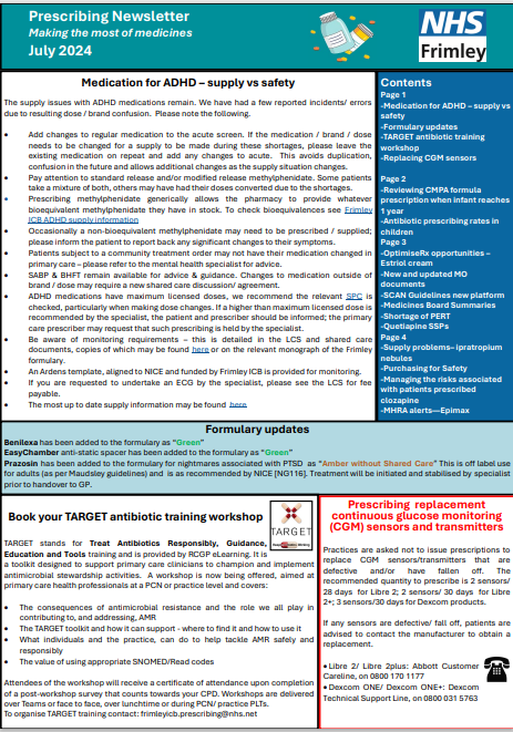Frimley ICB prescribing newsletter July 2024