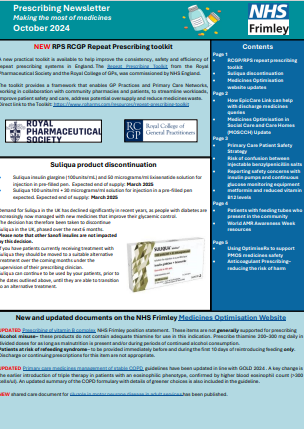 Frimley ICB prescribing newsletter- October 2024