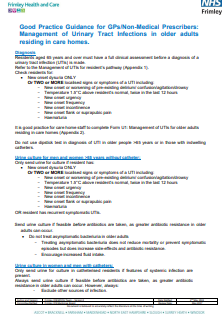 Management of UTIs - a good practice guide for prescibers
