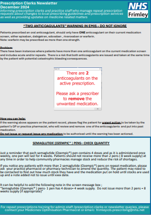 Prescription clerks newsletter- December 2024
